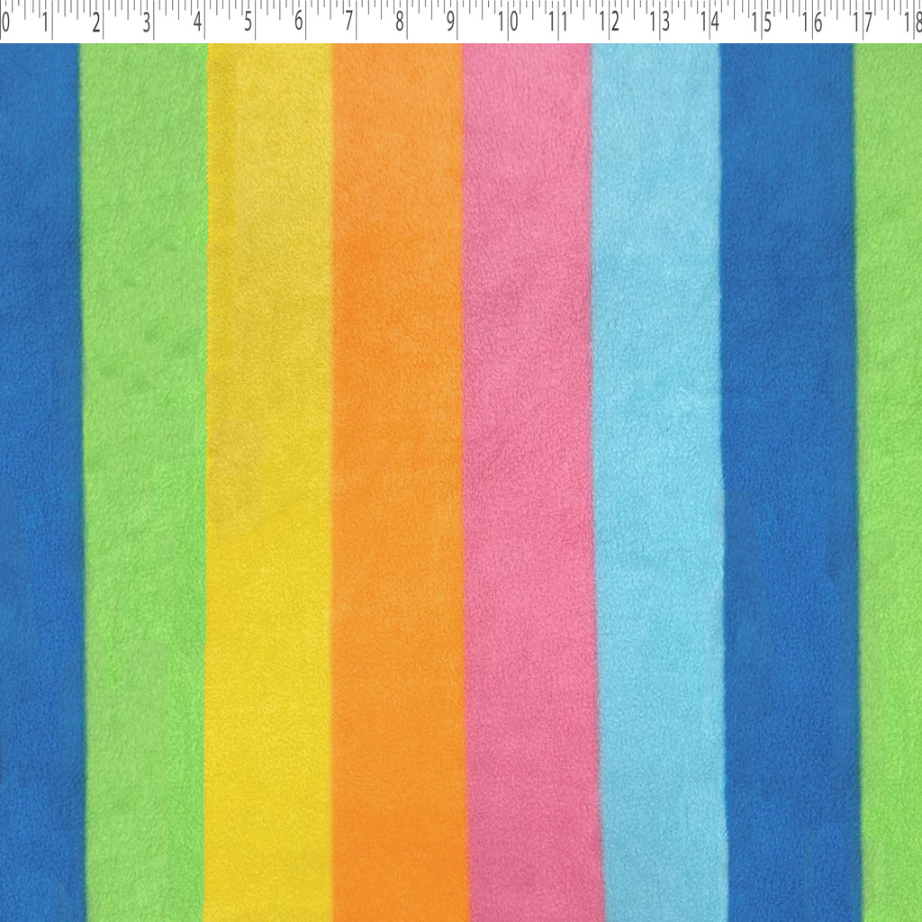polyester fleece 2 1/4" sorbet stripe