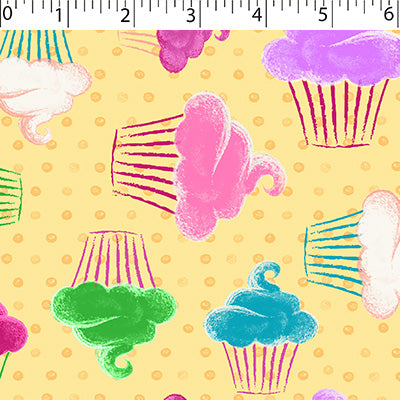 FLANNELETTE PRINTS - CUPCAKE DOTS
