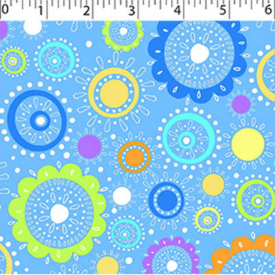 FLANNELETTE PRINTS - CIRCLE FLOWER