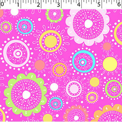 FLANNELETTE PRINTS - CIRCLE FLOWER