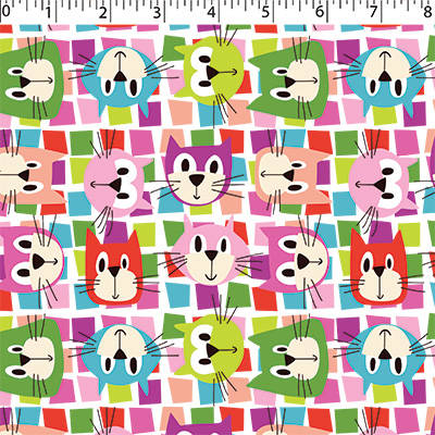 FLANNELETTE PRINTS - CAT BLOCK
