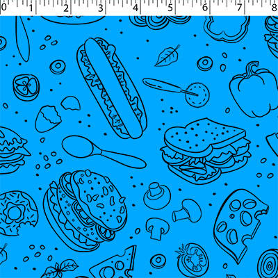 FLANNELETTE PRINTS - FAST FOOD