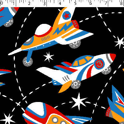 FLANNELETTE PRINTS - BLAST OFF