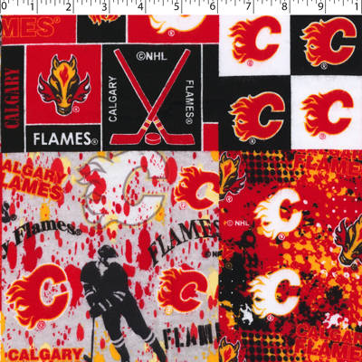 NHL FLANNEL - CHEATERS QUILT - CALGARY FLAMES