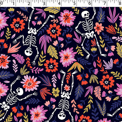 HALLOWEEN PRINTS - SKELETON FLORAL