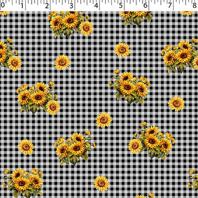 0649201 COUNTRY FARM - SUNFLOWER GINGHAM
