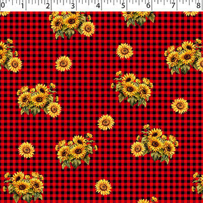 0649201 COUNTRY FARM - SUNFLOWER GINGHAM