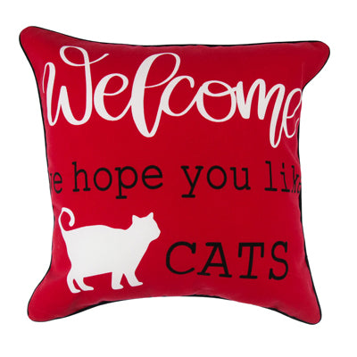 CUSHION COVER - WELCOME CATS
