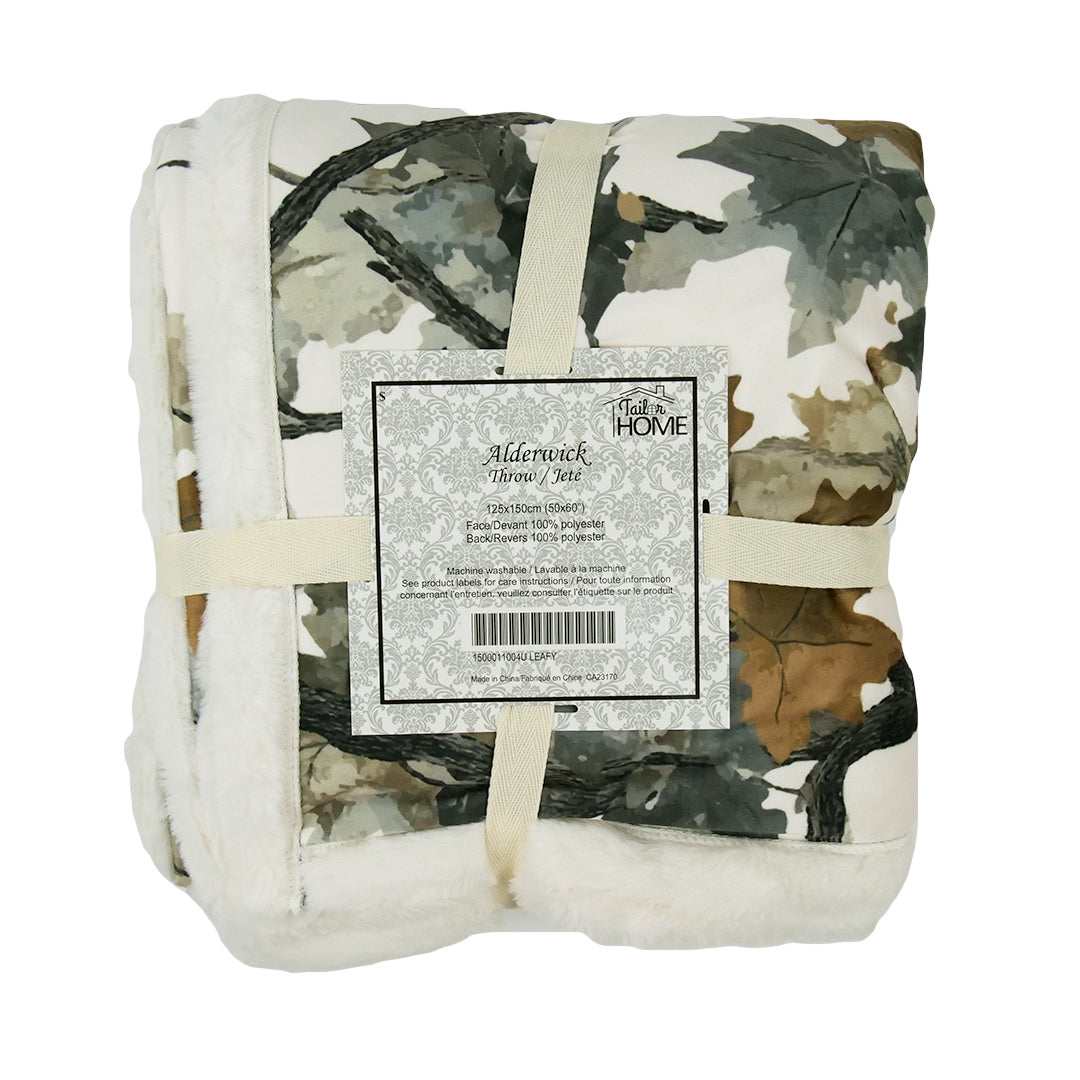 ALDERWICK THROW - LEAFY