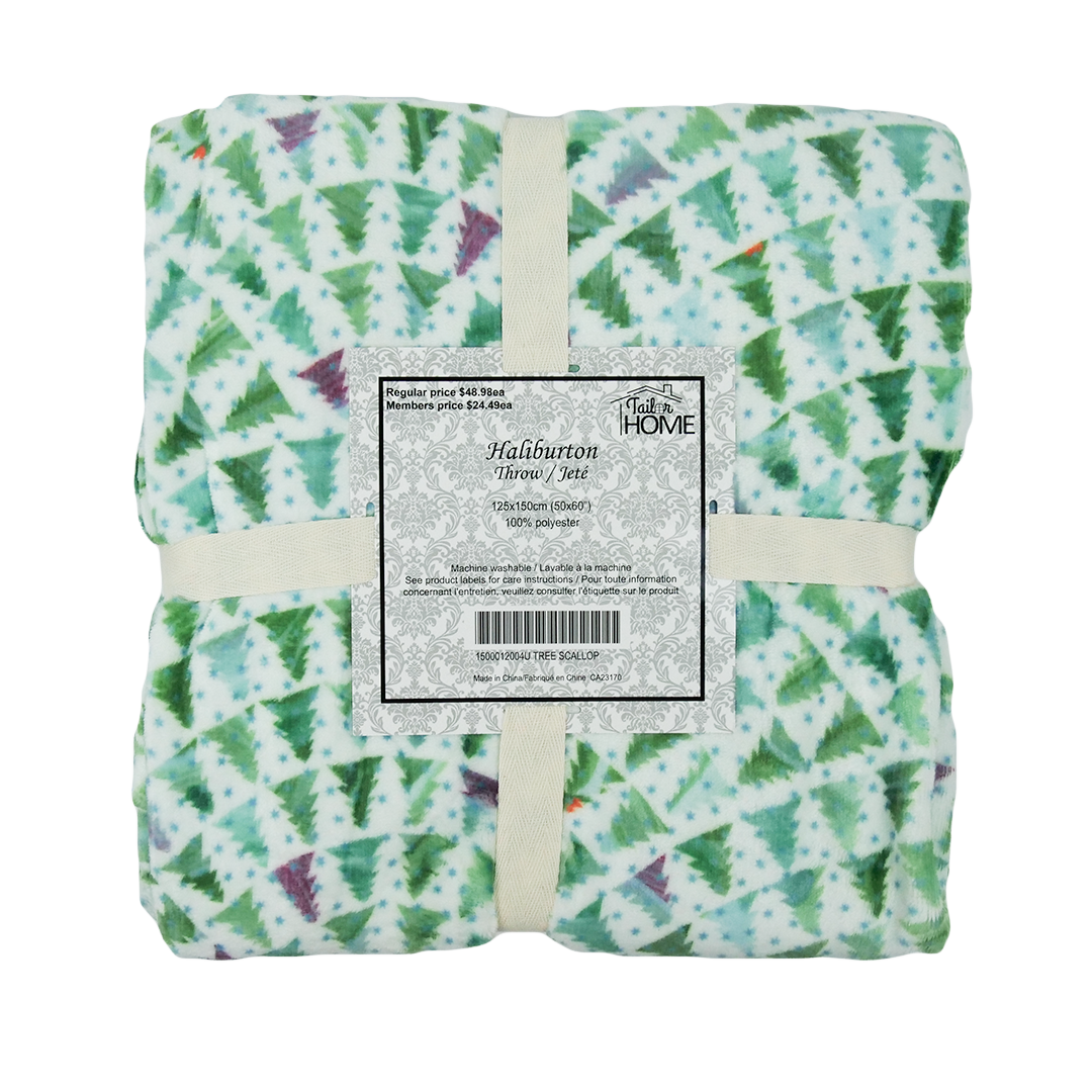 HALIBURTON THROW - TREE SCALLOP
