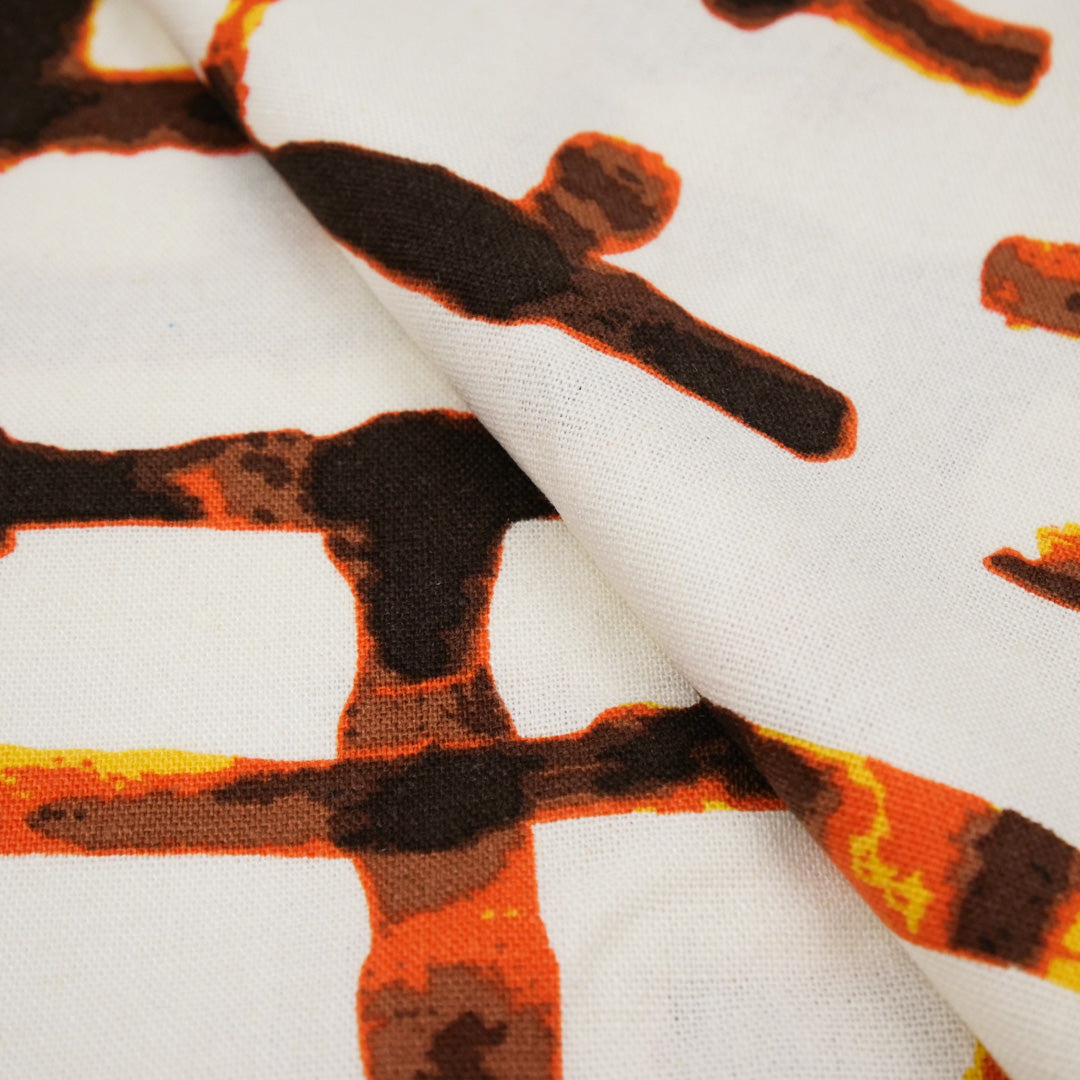 SAN PAULO RAYON/LINEN BLEND PRINTS - ABSTRACT PLAID