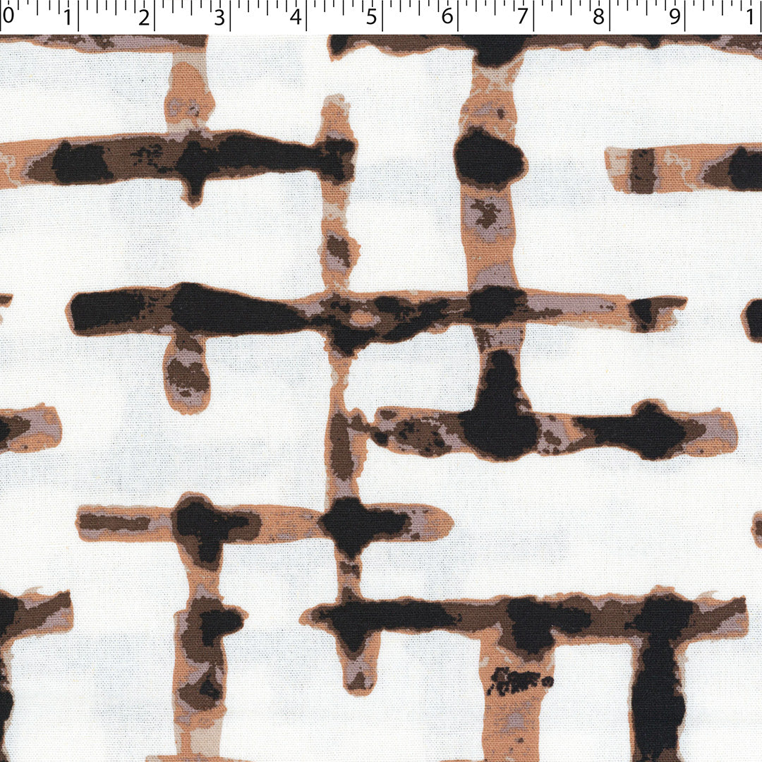 SAN PAULO RAYON/LINEN BLEND PRINTS - ABSTRACT PLAID