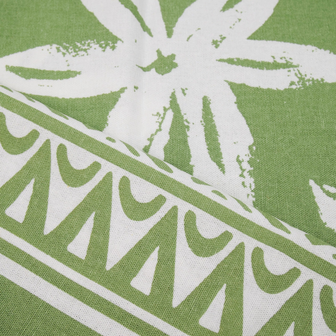 SAN PAULO RAYON/LINEN BLEND PRINTS - FLORAL BORDER