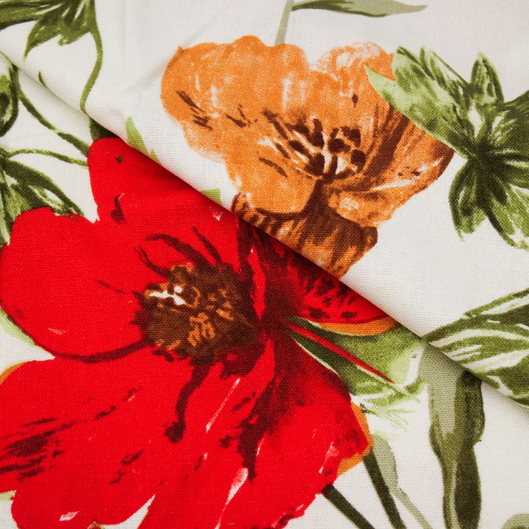 SAN PAULO RAYON/LINEN BLEND PRINTS - LARGE FLORAL