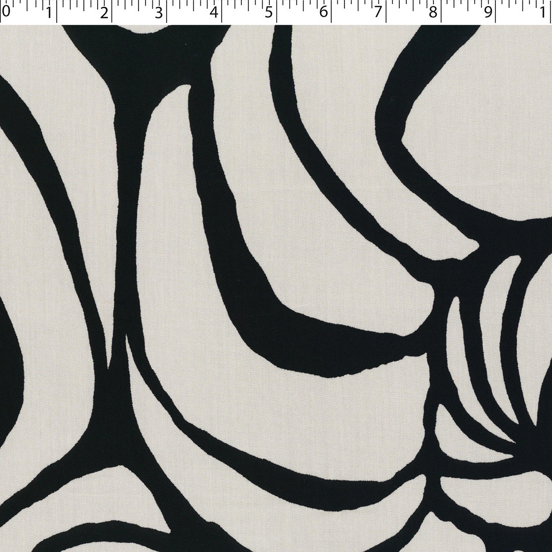 DEIRDRE RAYON POPLIN PRINTS - MONOTONE ABSTRACT