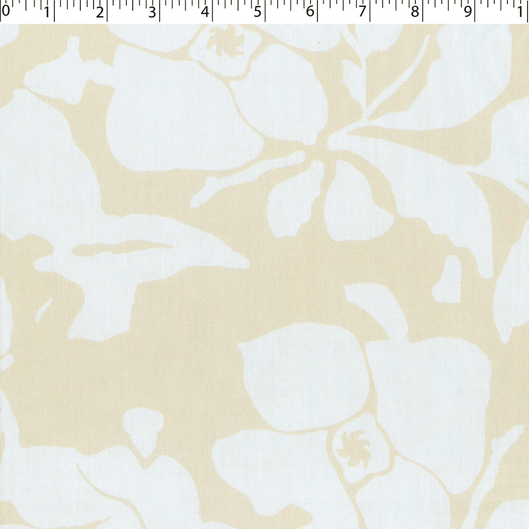 DEIRDRE RAYON POPLIN PRINTS - MONOTONE FLAT FLORAL