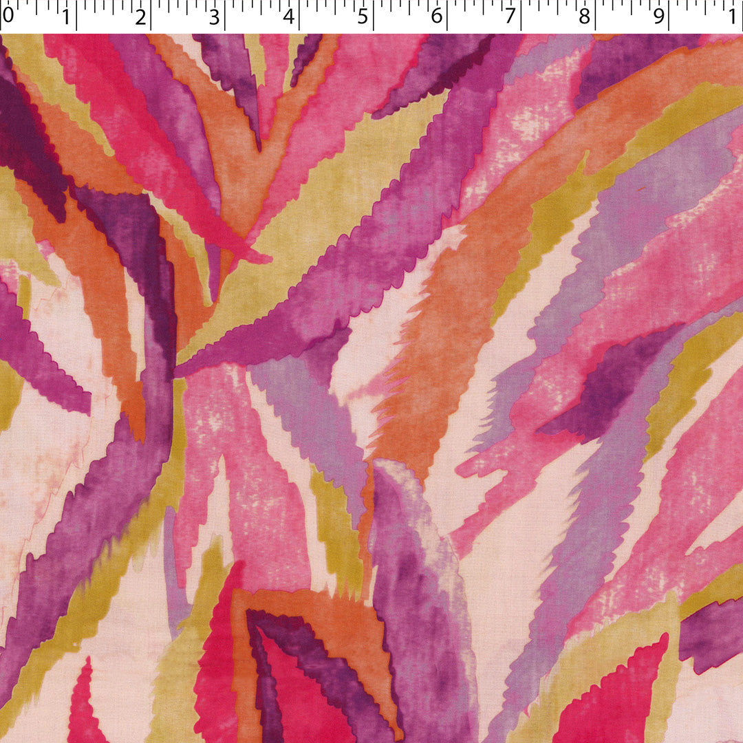 DESIREE - RAYON VOILE PRINTS - ABSTRACT LEAVES