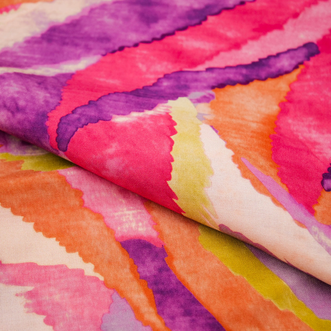 DESIREE - RAYON VOILE PRINTS - ABSTRACT LEAVES