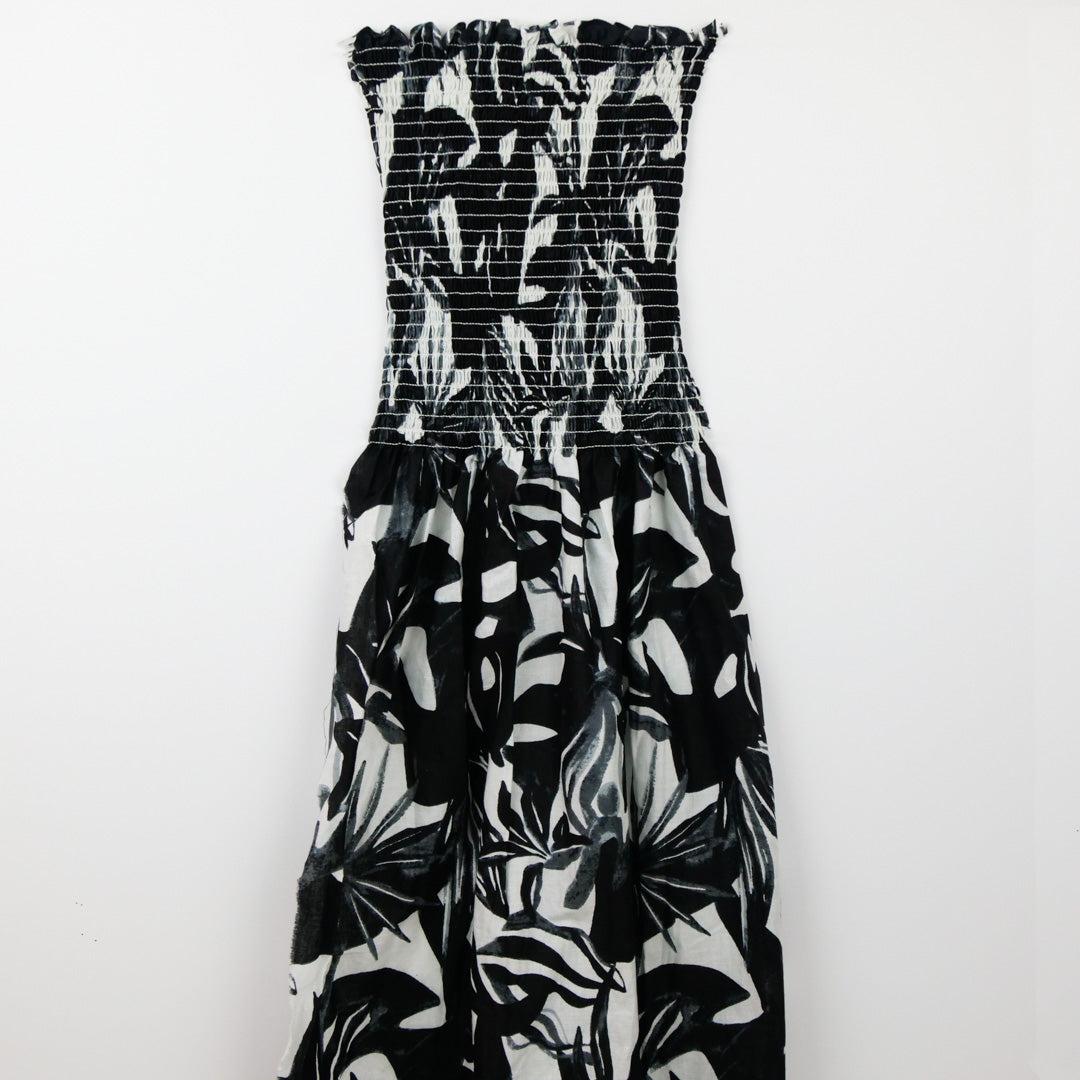 HARMONY COTTON SMOCKING - ABSTRACT LEAVES