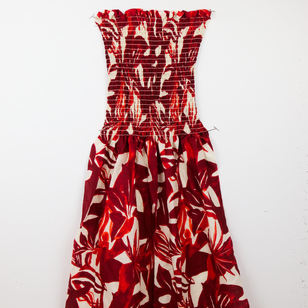 HARMONY COTTON SMOCKING - ABSTRACT LEAVES