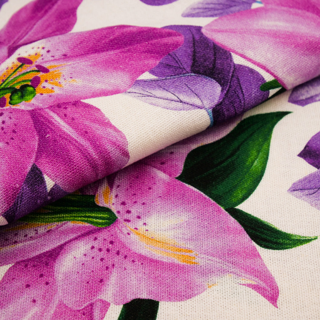 PRETTY POSIES - RAYON LINEN PRINTS - LILIES