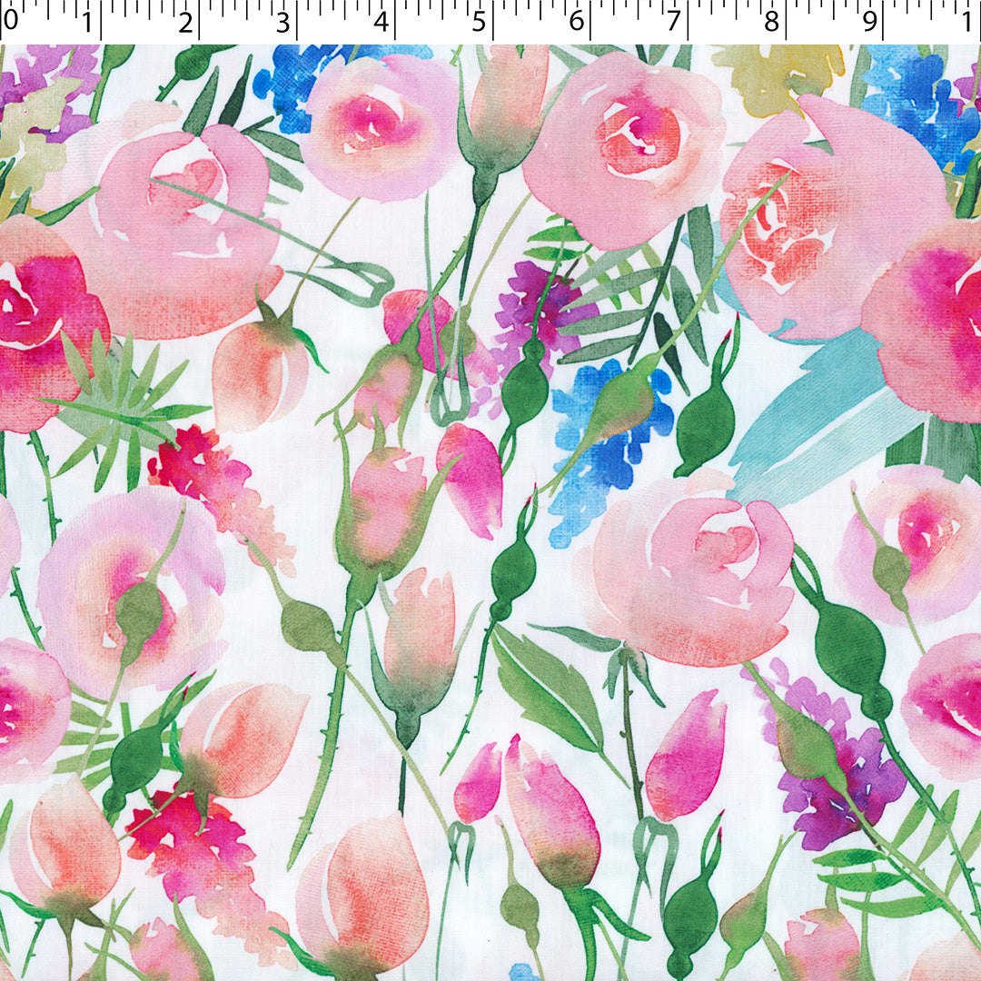 PRETTY POSIES - COTTON POPLIN PRINTS - ES5117