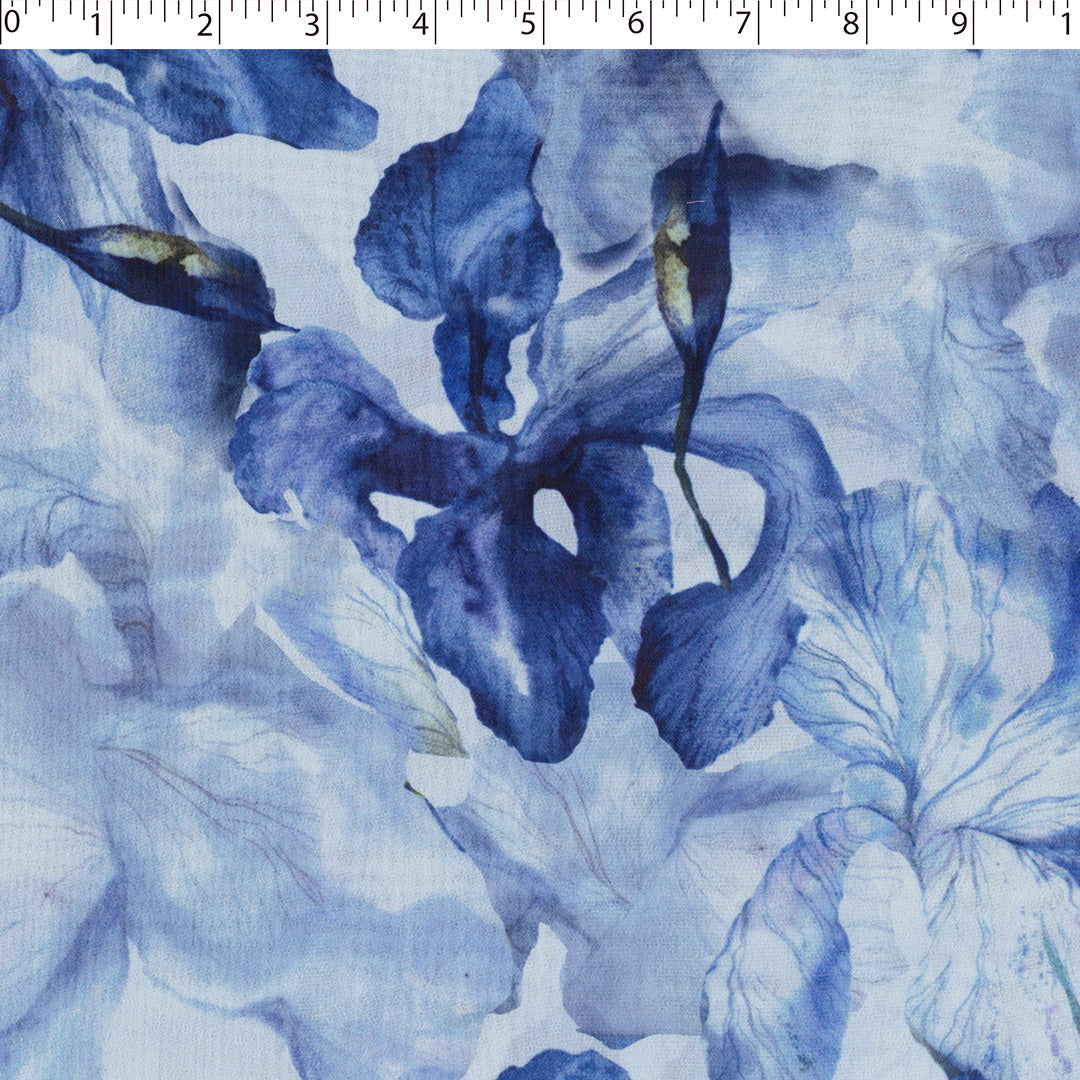 GEMINI COLLECTION - CHIFFON TWIN PRINTS - WATERCOLOR LILIES