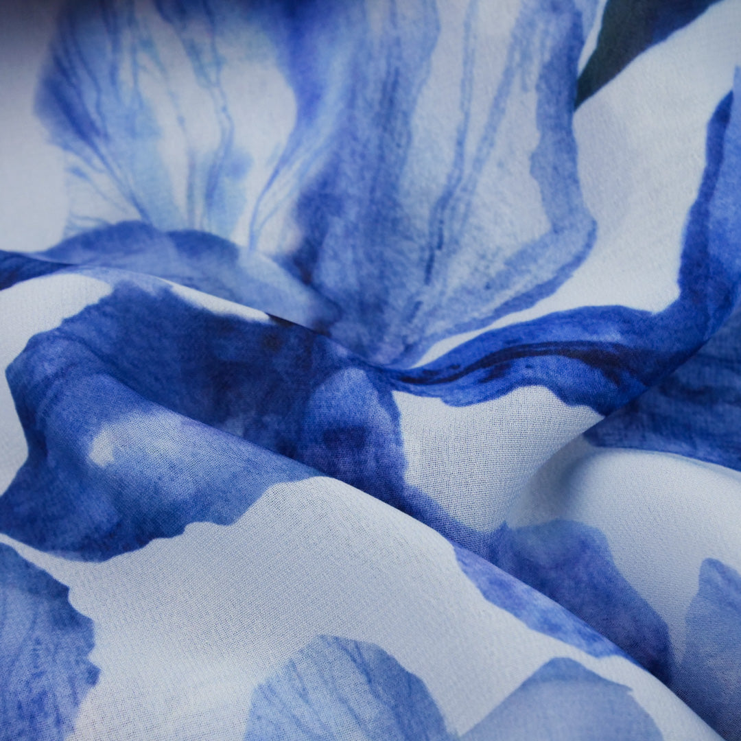 GEMINI COLLECTION - CHIFFON TWIN PRINTS - WATERCOLOR LILIES