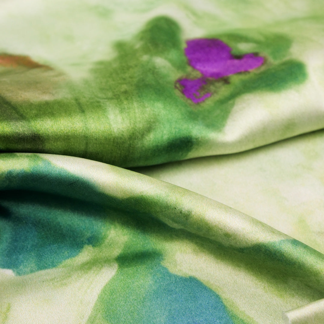 GEMINI COLLECTION - SATIN TWIN PRINTS - ABSTRACT WATERCOLOUR