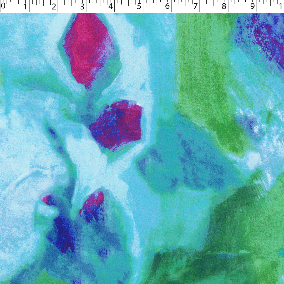 GEMINI COLLECTION - SATIN TWIN PRINTS - ABSTRACT WATERCOLOUR