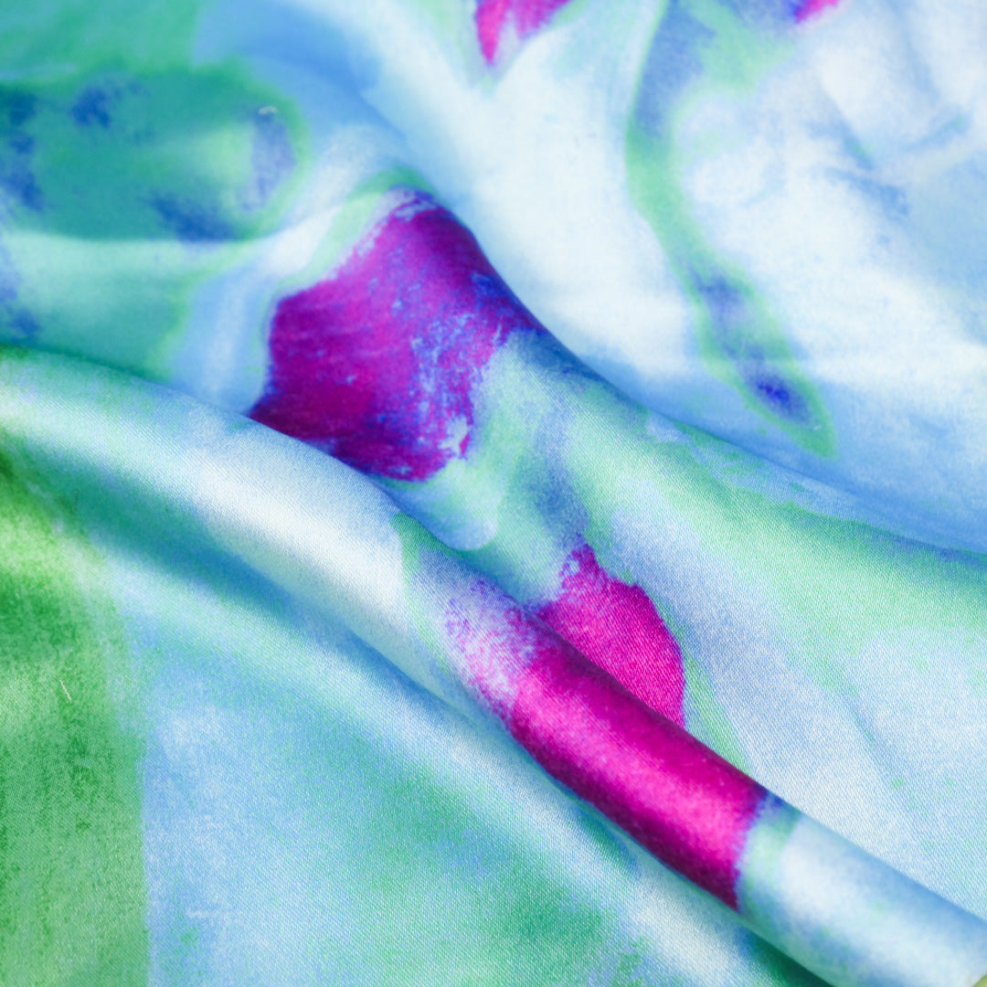 GEMINI COLLECTION - SATIN TWIN PRINTS - ABSTRACT WATERCOLOUR