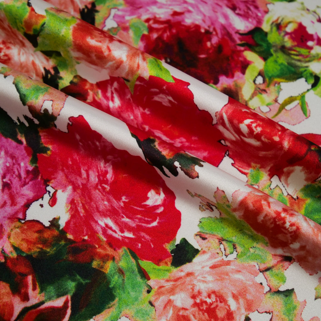 GEMINI COLLECTION - SATIN PRINTS - WATERCOLOR FLORAL