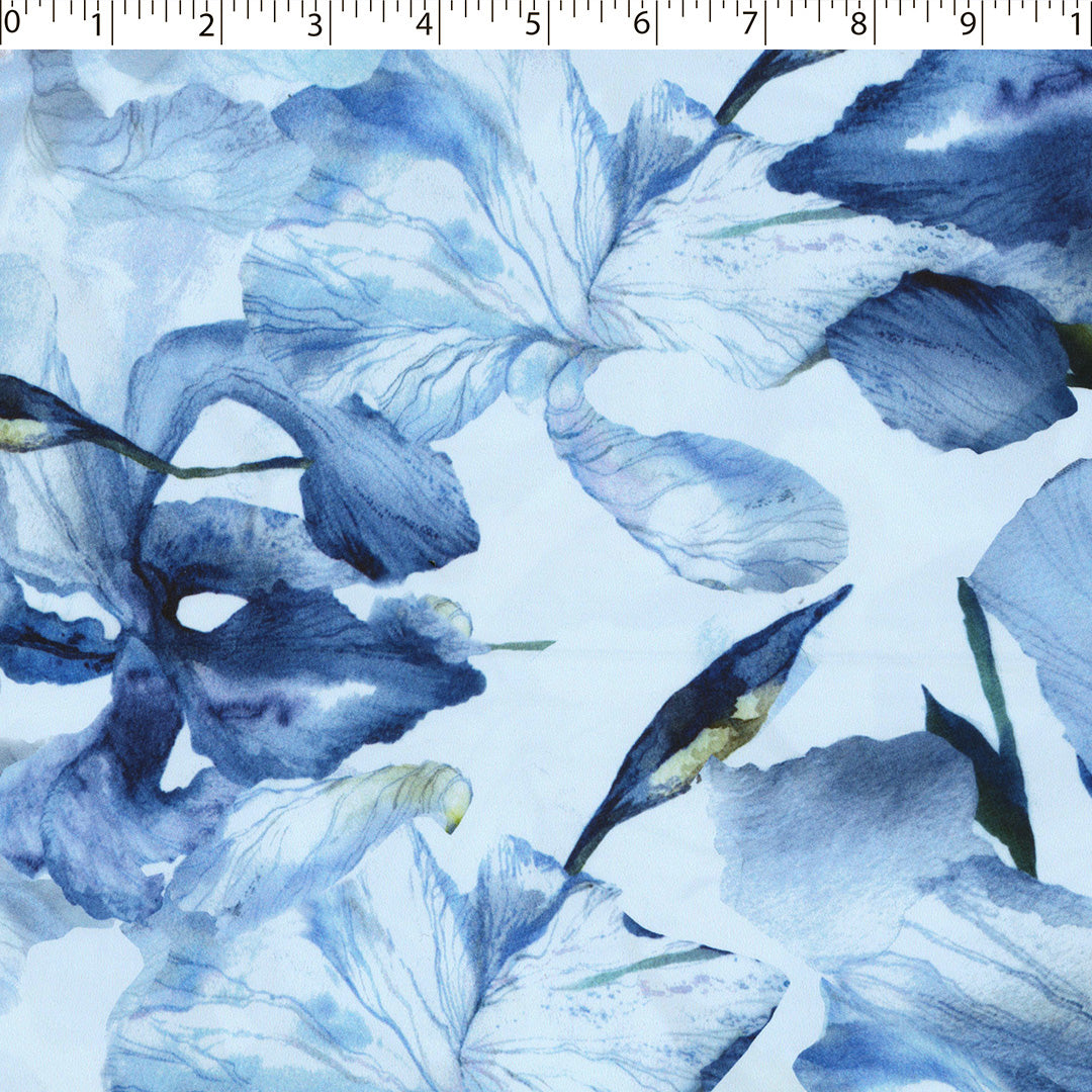 GEMINI COLLECTION - SATIN TWIN PRINTS - WATERCOLOUR LILIES