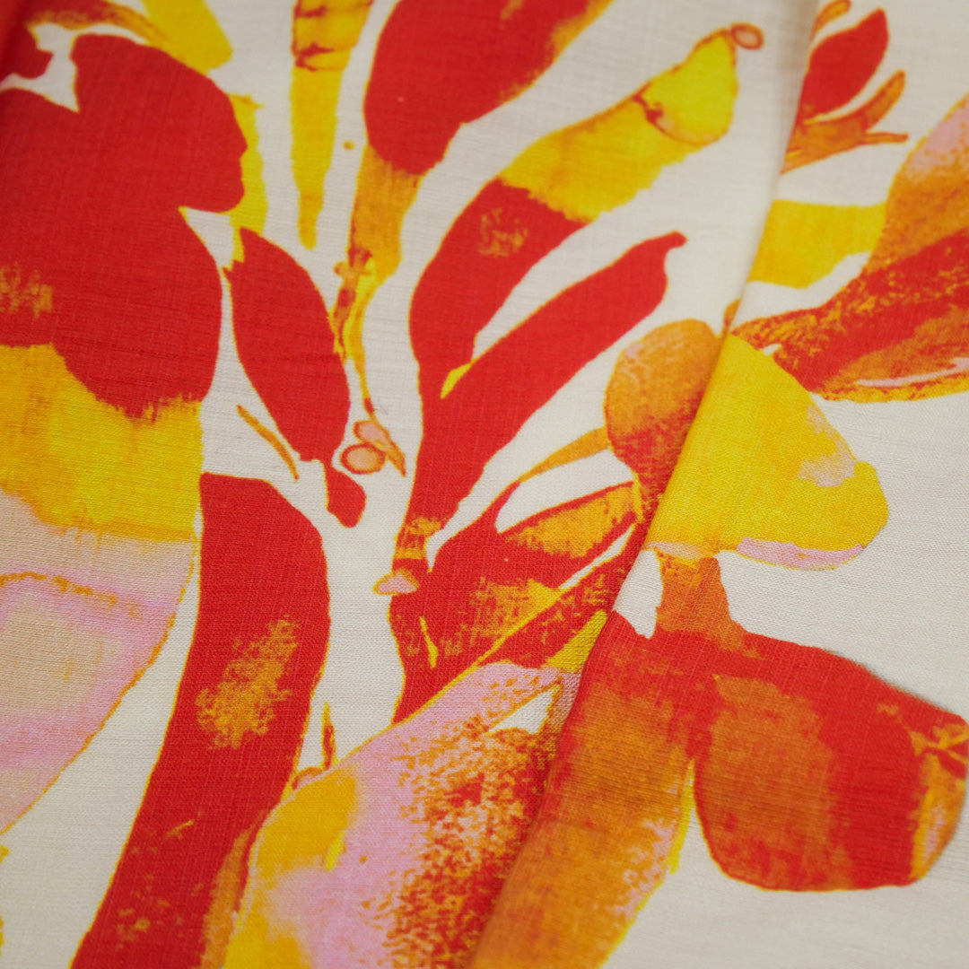SUNSET SERENADE - SLUB PRINTS - ABSTRACT WATERCOLOR LEAVES