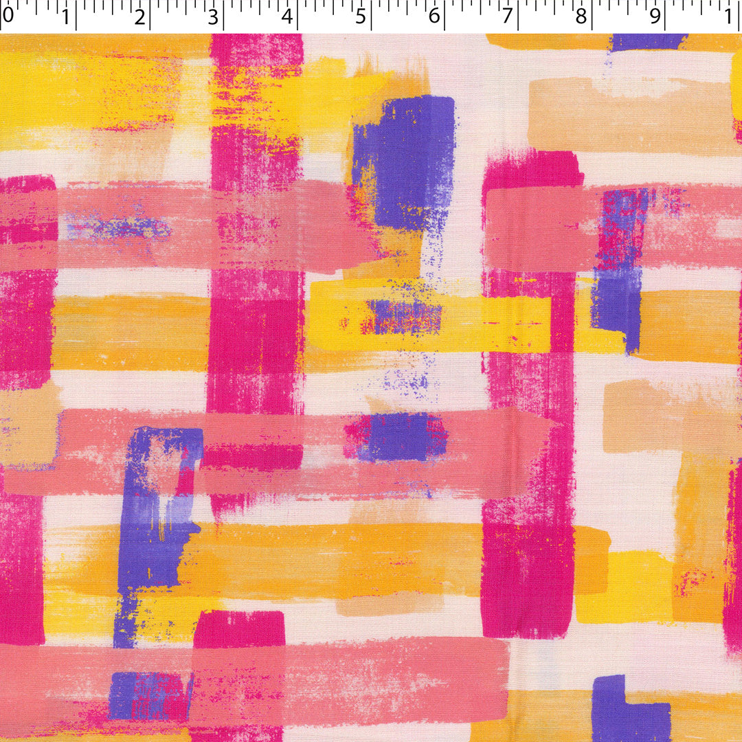 SUNSET SERENADE - SLUB PRINTS - PAINT STROKES