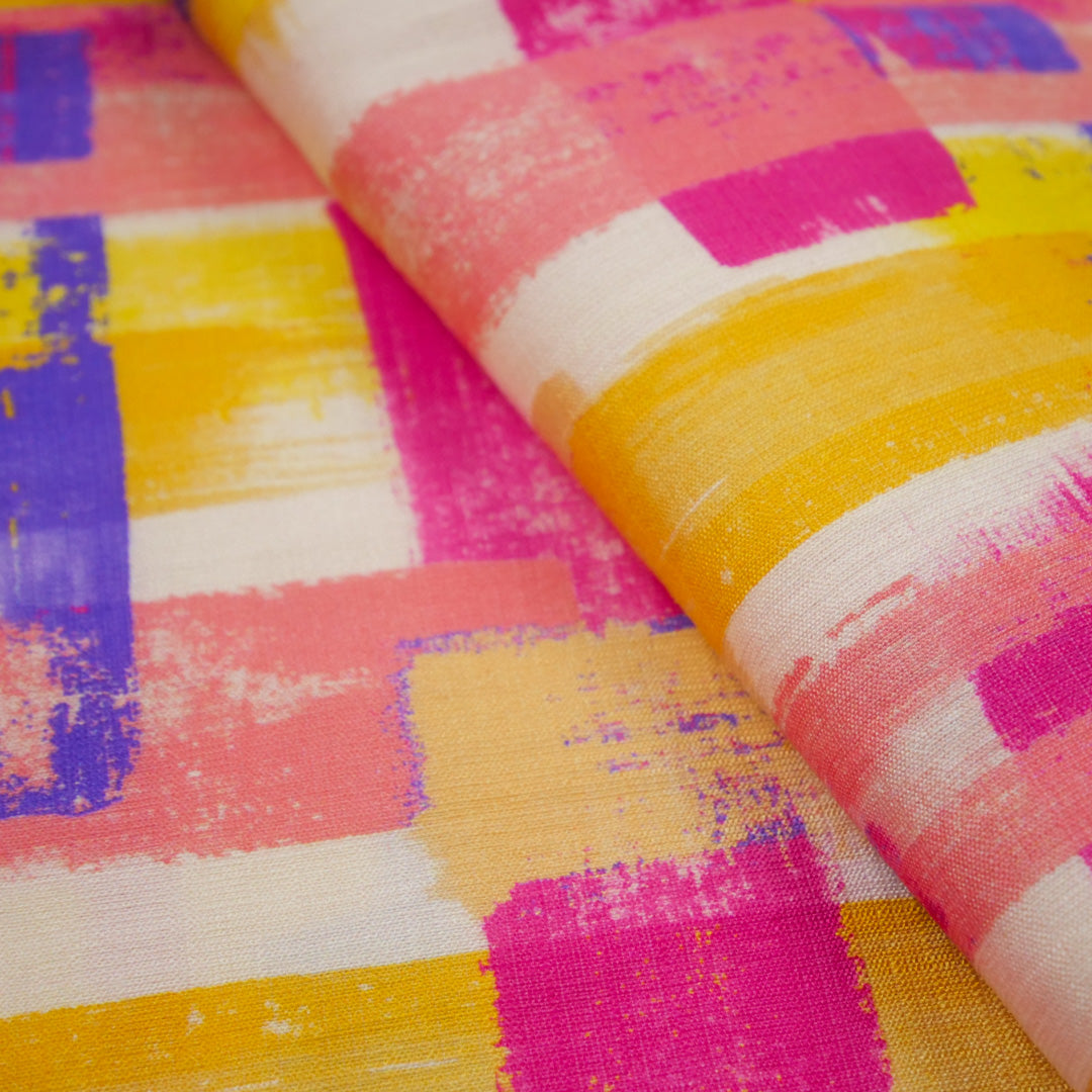 SUNSET SERENADE - SLUB PRINTS - PAINT STROKES