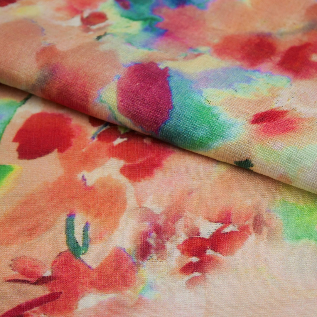 SUNSET SERENADE - SLUB PRINTS - WATERCOLOR FLORAL