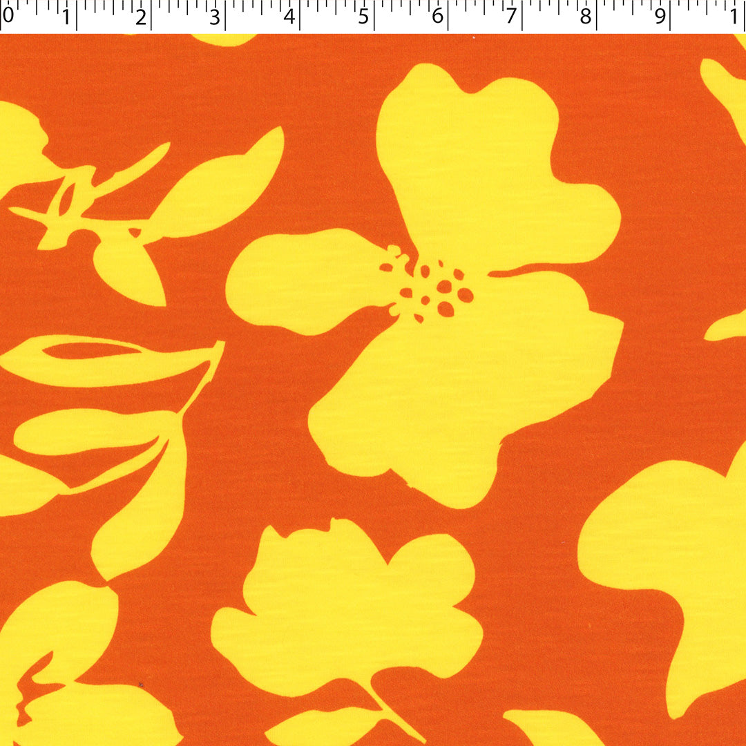 SUNSET SERENADE - SLUB KNIT PRINTS - FLAT FLORAL