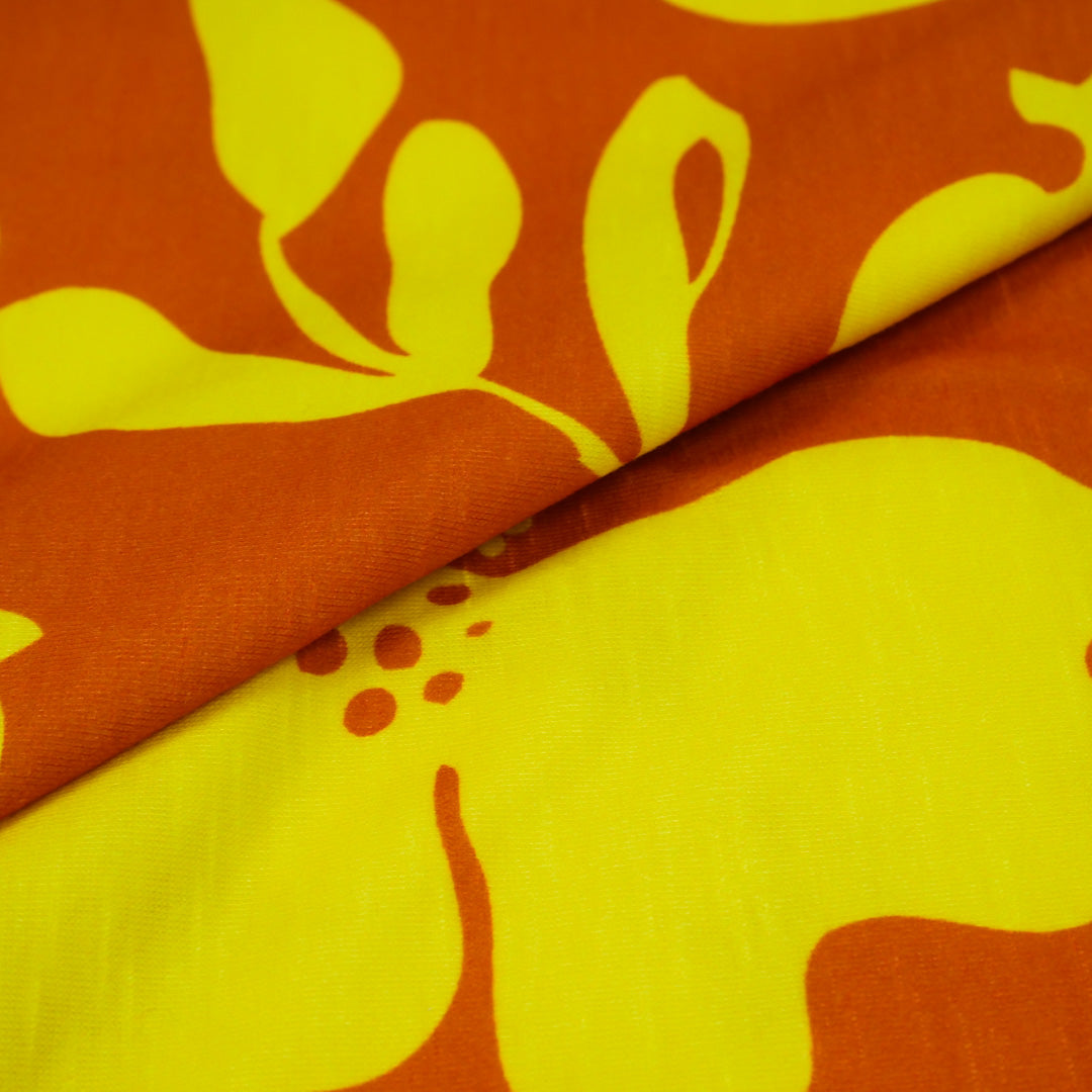 SUNSET SERENADE - SLUB KNIT PRINTS - FLAT FLORAL