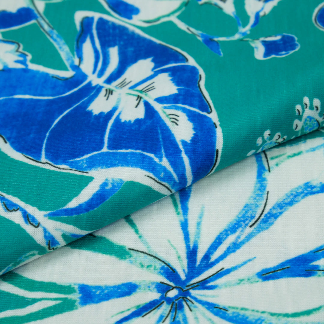 BOREALIS OASIS - SLUB KNIT PRINTS - MONOTONE FLORAL