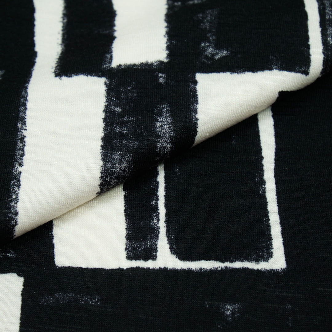 SANTIAGO - SLUB KNIT PRINTS - RECTANGLE ABSTRACT