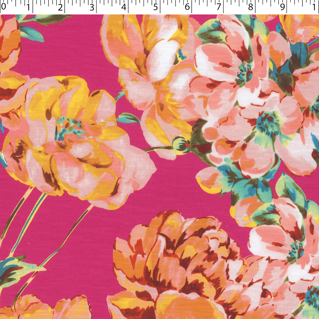 SANTIAGO - SLUB KNIT PRINTS - WATERCOLOR FLORAL