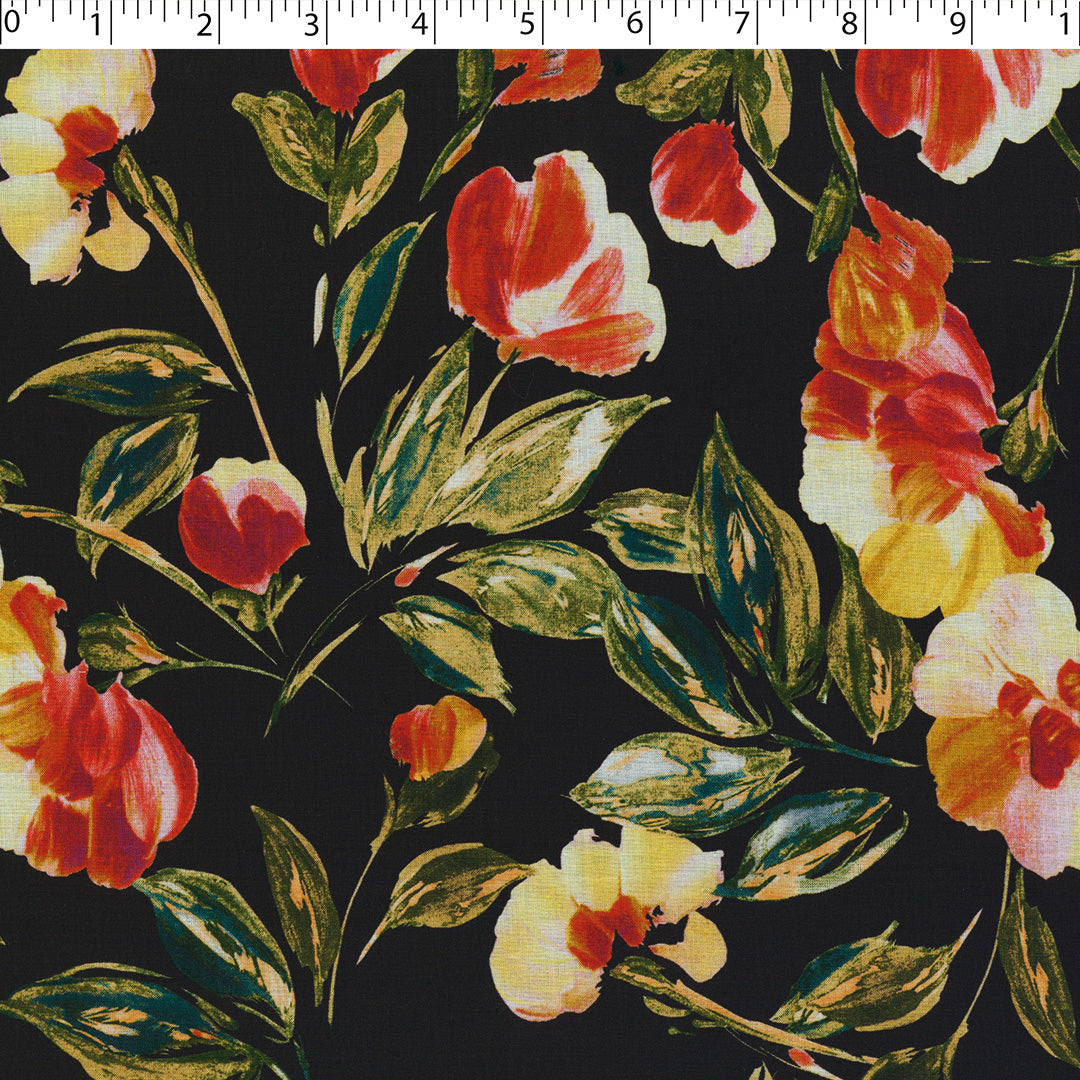 MINERVA - COTTON VOILE PRINTS - TROPICAL FLORAL