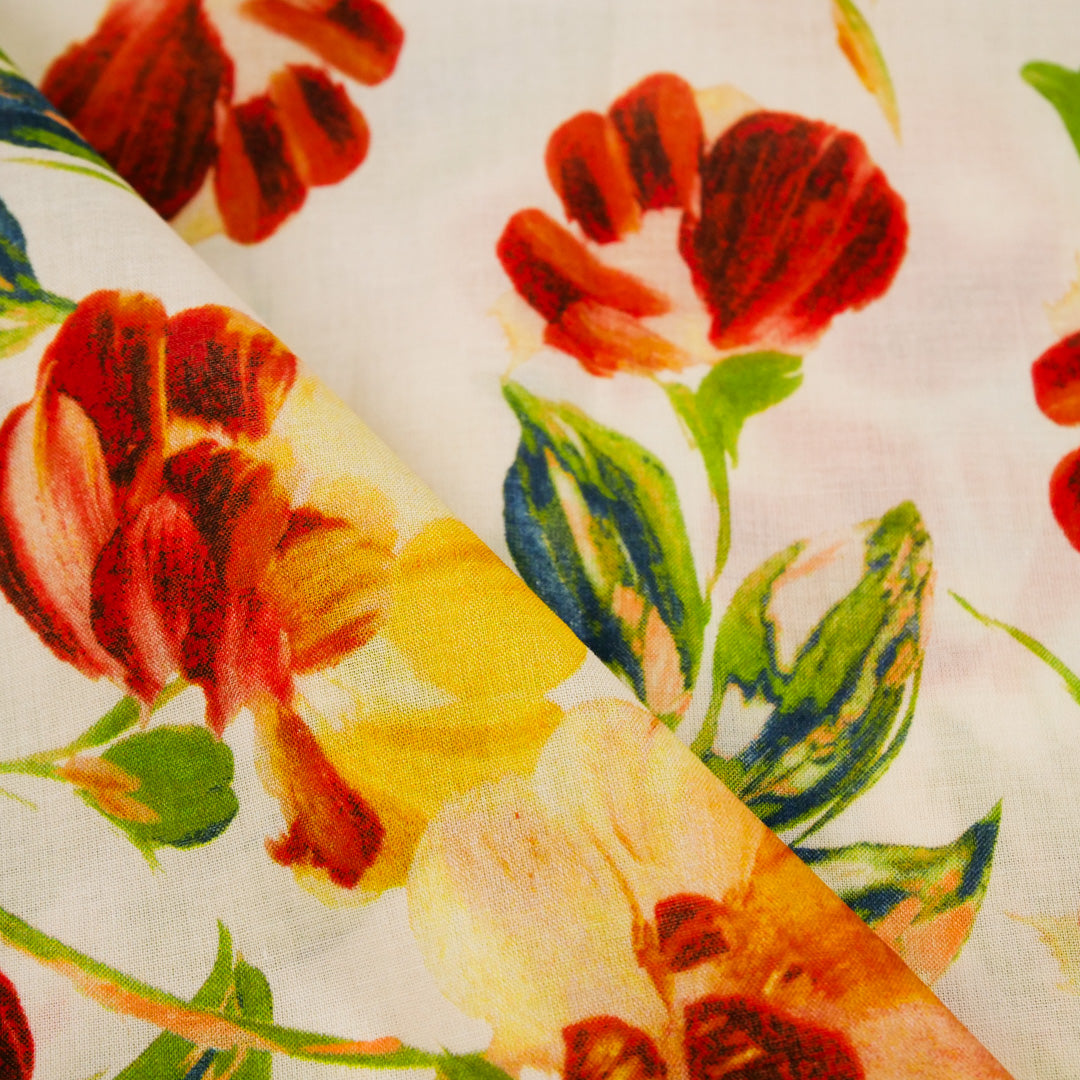 MINERVA - COTTON VOILE PRINTS - TROPICAL FLORAL