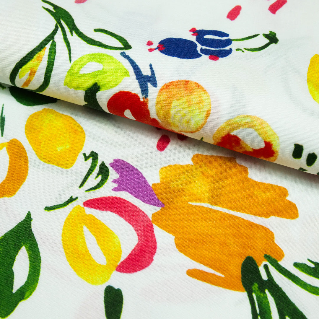 CHIT CHAT COLLECTION - STRETCH COTTON PRINTS - ABSTRACT FRUIT