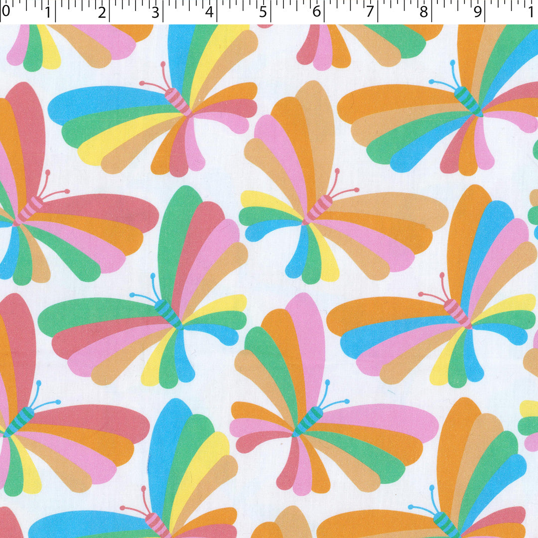 JUSTIN AND JUSTINE - COTTON POPLIN PRINTS - BUTTERFLIES