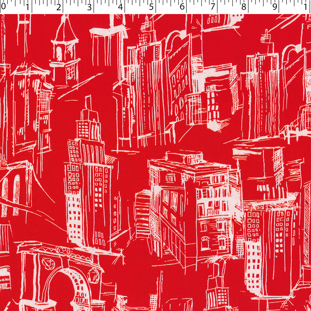 CHIT CHAT COLLECTION - STRETCH COTTON PRINTS - CITYSCAPES