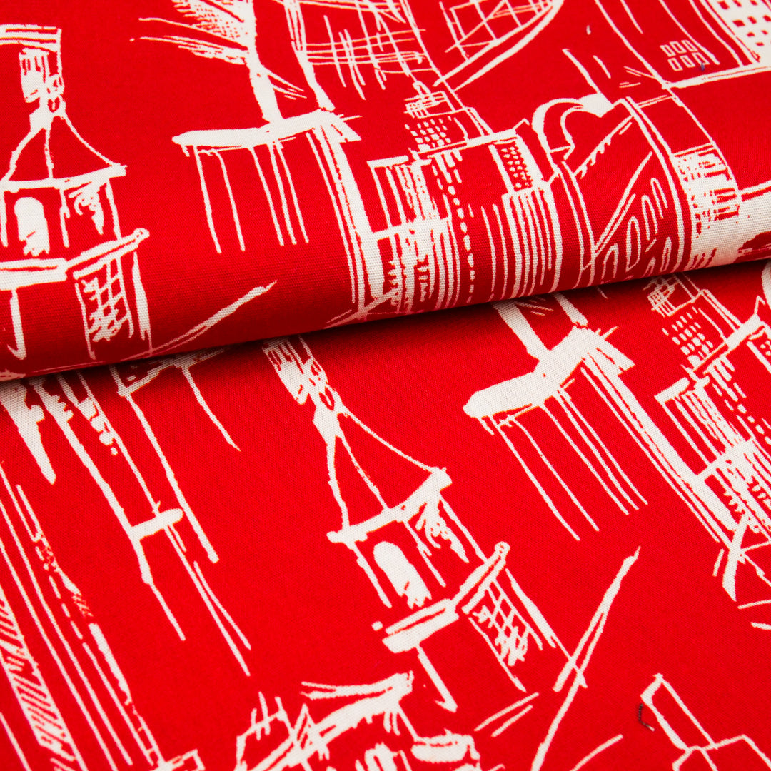 CHIT CHAT COLLECTION - STRETCH COTTON PRINTS - CITYSCAPES