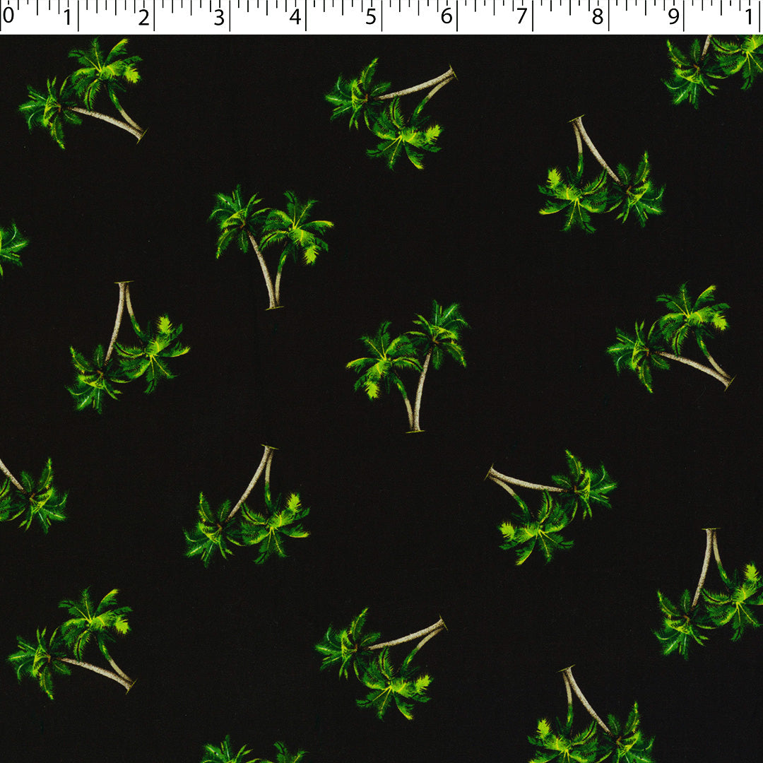 CHIT CHAT COLLECTION - STRETCH COTTON PRINTS - PALM TREES