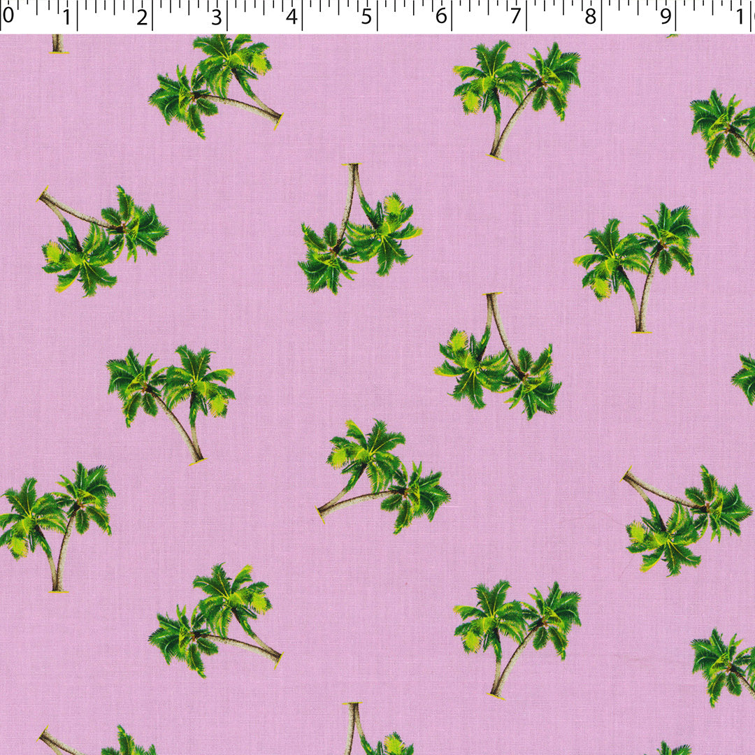 CHIT CHAT COLLECTION - STRETCH COTTON PRINTS - PALM TREES
